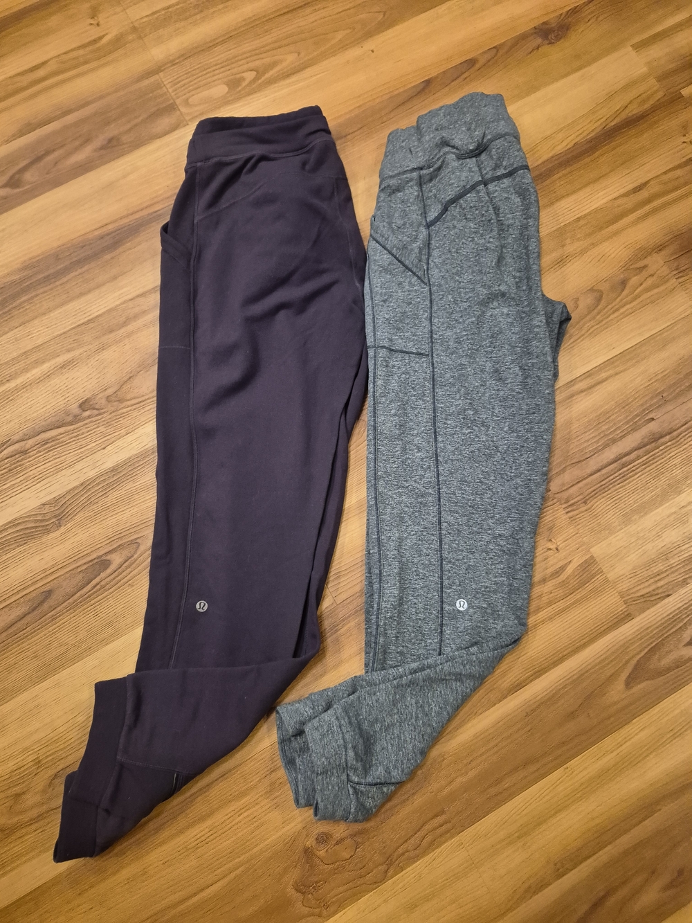 Lululemon Athletica Performance All Day Leggings - Navy and Heather Aqua Gray
